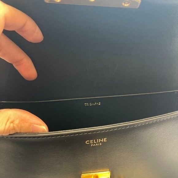 CELINE SHOULDER BAG CLAUDE IN SHINY CALFSKIN